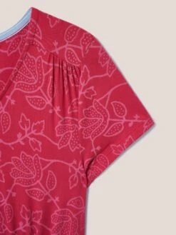 WHITE STUFF Tallie Jersey Dress In RED MULTI -Whte Stuffy Store 438270 RED MLT FD