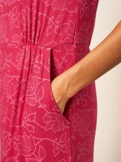 WHITE STUFF Tallie Jersey Dress In RED MULTI -Whte Stuffy Store 438270 RED MLT MD