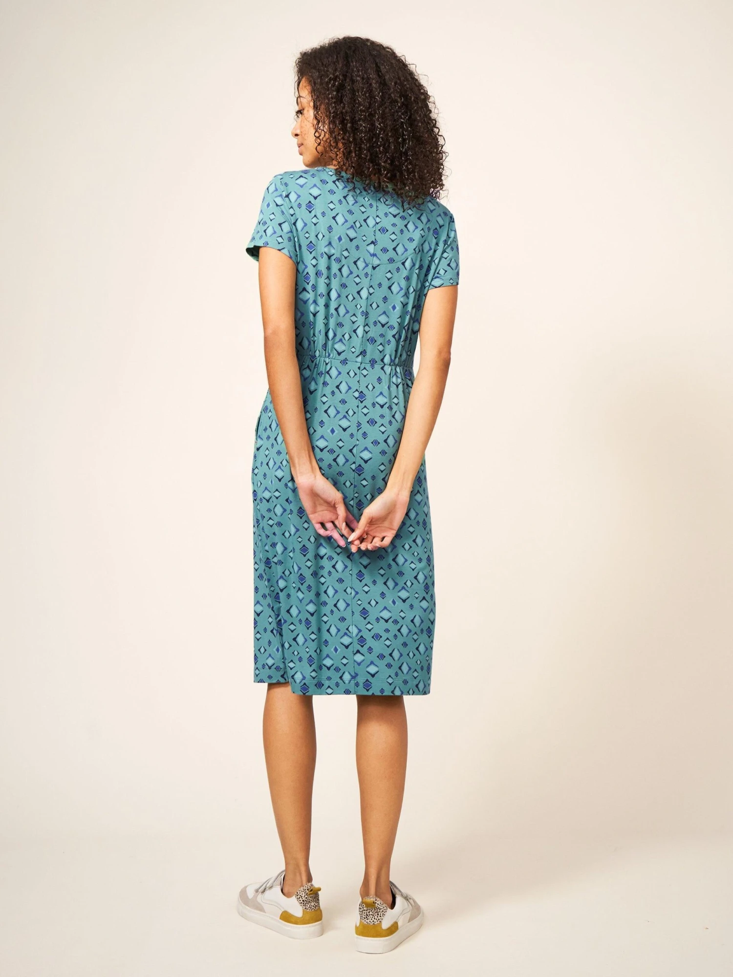 WHITE STUFF Tallie Jersey Dress In TEAL MULTI 5 WHITE STUFF Tallie Jersey Dress In TEAL MULTI - Image 5