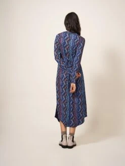 WHITE STUFF Zena Jersey Wrap Dress In NAVY MULTI -Whte Stuffy Store 438272 NAVY MULTI MB