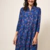 WHITE STUFF Everly Jersey Dress In NAVY MULTI
