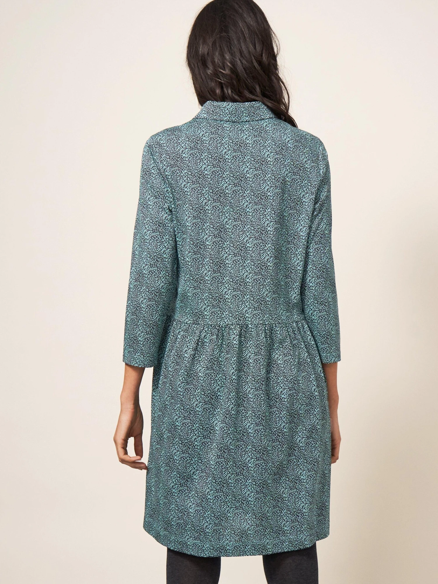 WHITE STUFF Everly Jersey Dress In TEAL MULTI 4 WHITE STUFF Everly Jersey Dress In TEAL MULTI - Image 4