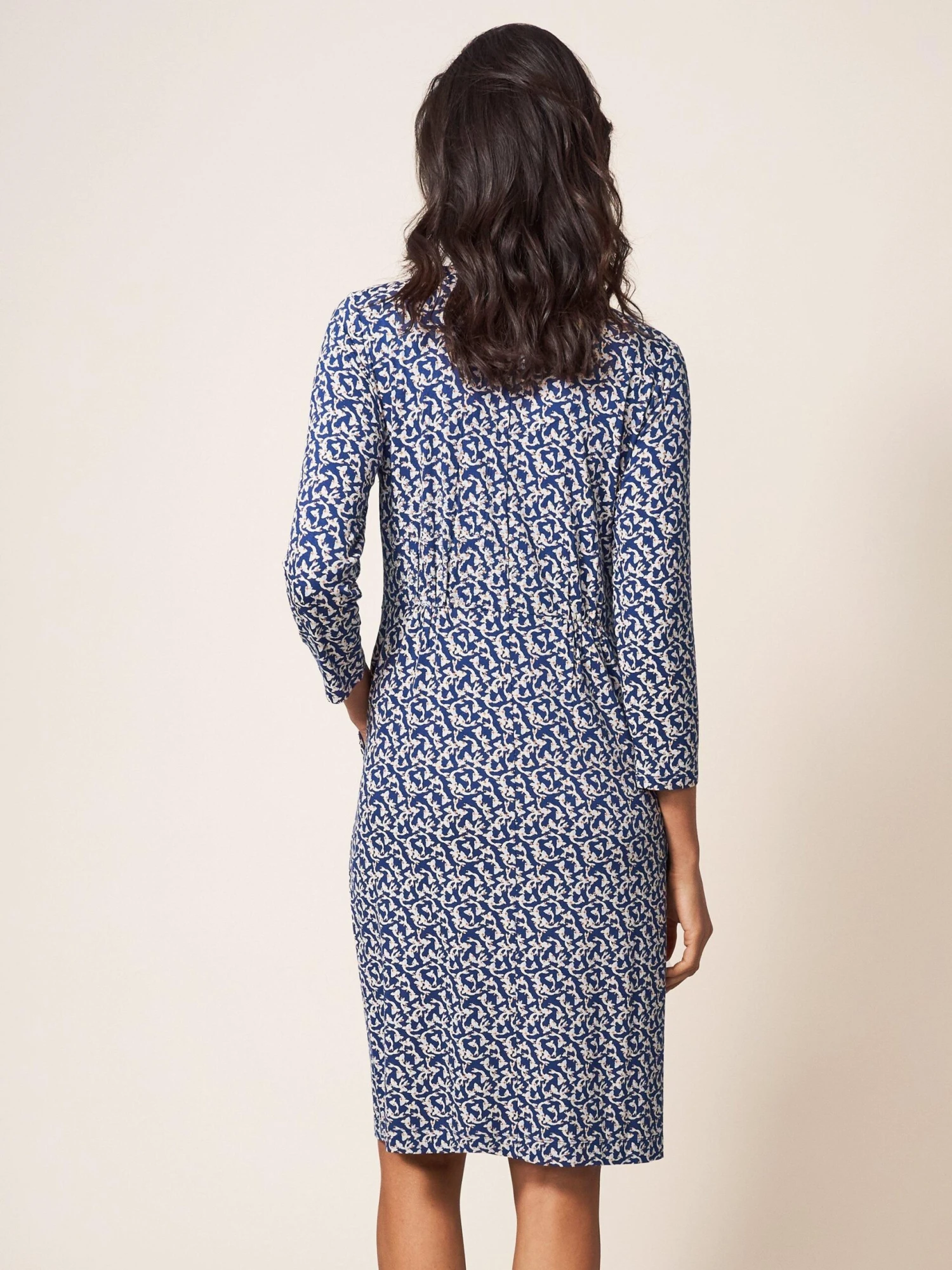 WHITE STUFF Tallie Eco Vero Jersey Dress In NAVY MULTI 4 WHITE STUFF Tallie Eco Vero Jersey Dress In NAVY MULTI - Image 4