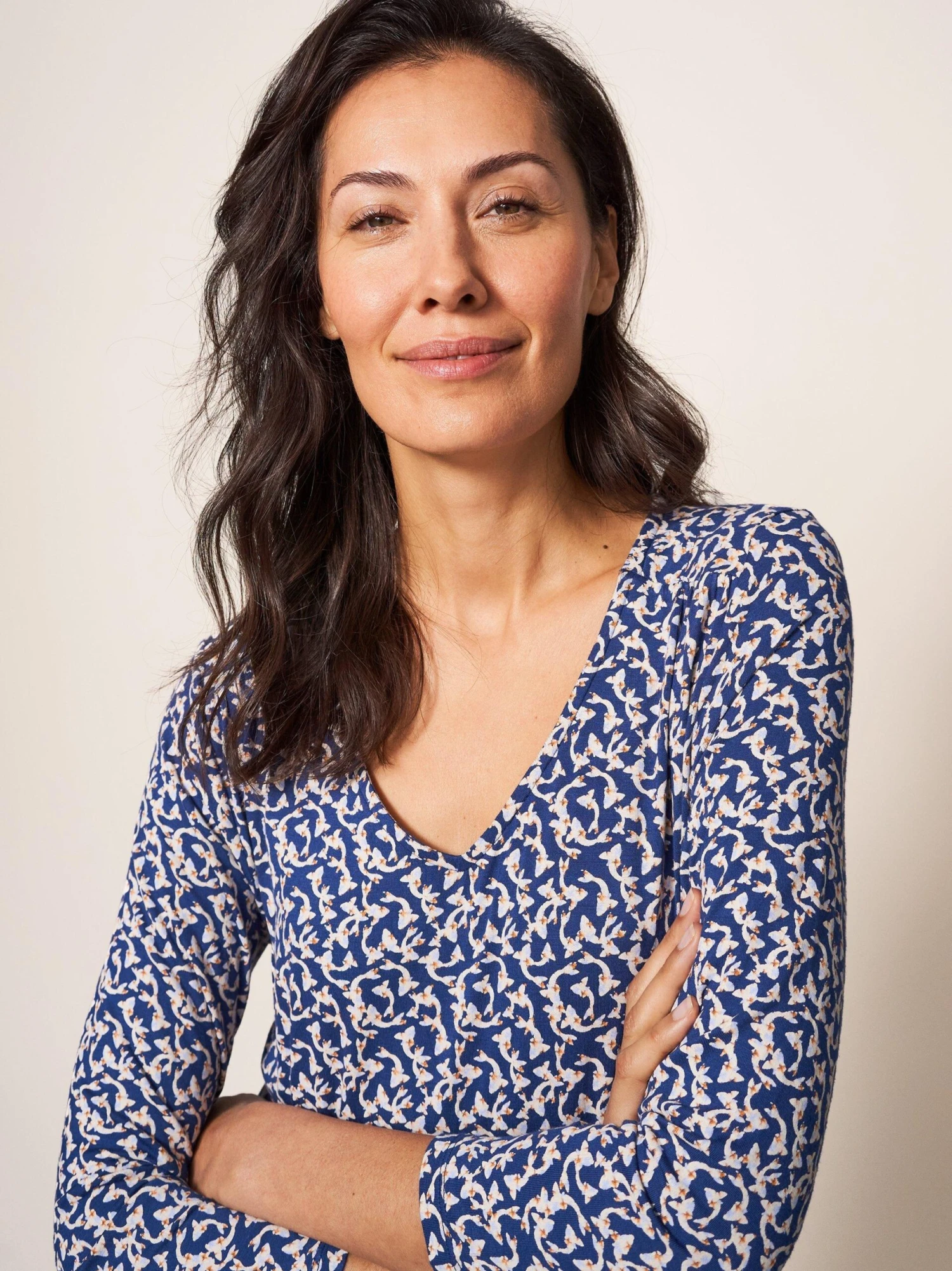 WHITE STUFF Tallie Eco Vero Jersey Dress In NAVY MULTI 3 WHITE STUFF Tallie Eco Vero Jersey Dress In NAVY MULTI - Image 3