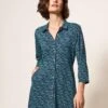WHITE STUFF Rua Jersey Midi Dress In NAVY PRINT