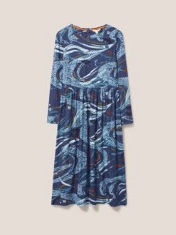 WHITE STUFF Elisa Eco Vero Viscose Versatile Dress In BLUE MULTI 13 WHITE STUFF Elisa Eco Vero Viscose Versatile Dress In BLUE MULTI -Whte Stuffy Store 438500 BLUE MLT FF