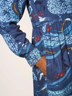 WHITE STUFF Elisa Eco Vero Viscose Versatile Dress In BLUE MULTI 11 WHITE STUFF Elisa Eco Vero Viscose Versatile Dress In BLUE MULTI -Whte Stuffy Store 438500 BLUE MLT MD
