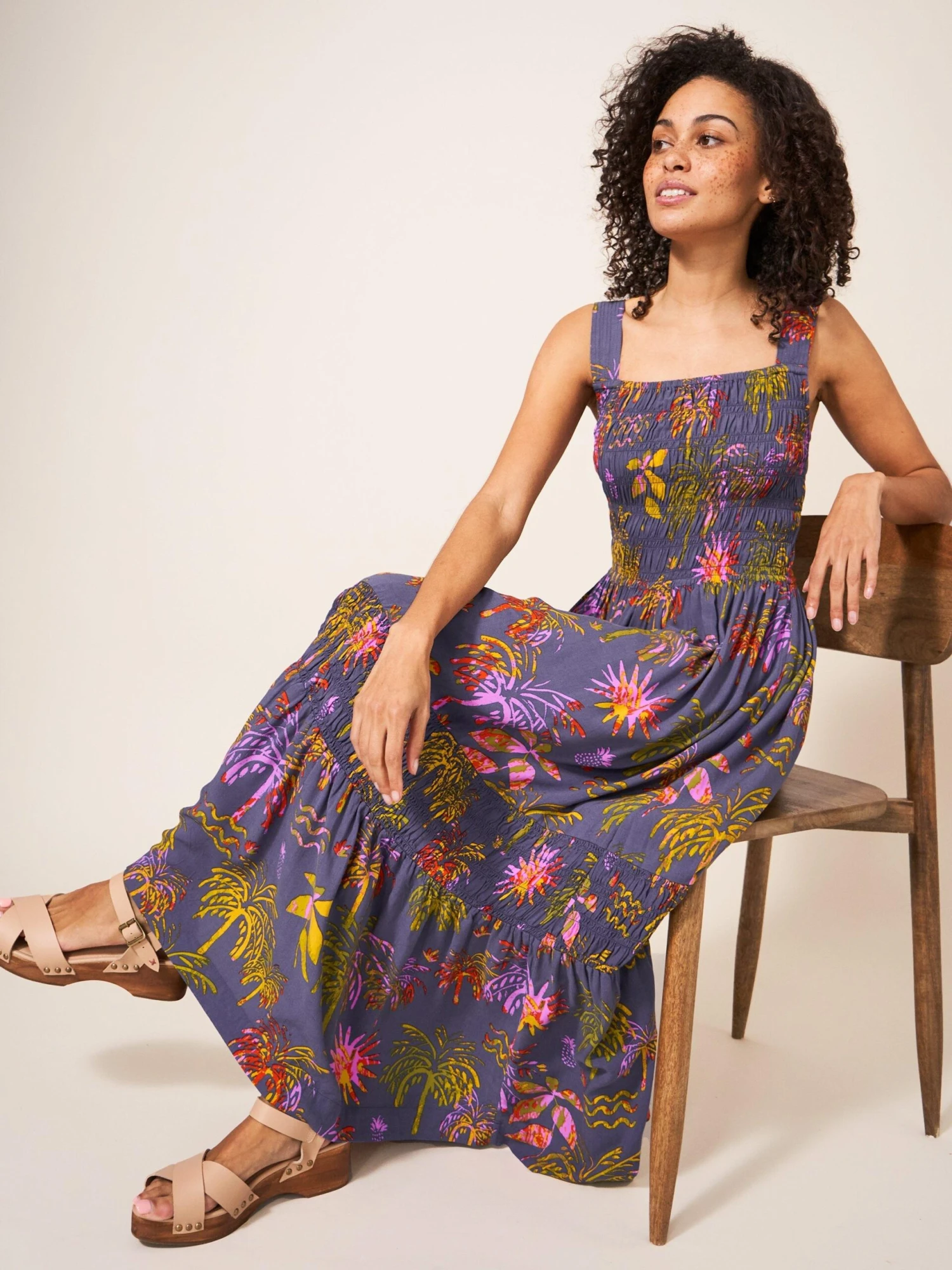 WHITE STUFF Isabelle Eco Vero Maxi Dress In PURPLE MULTI 1 WHITE STUFF Isabelle Eco Vero Maxi Dress In PURPLE MULTI