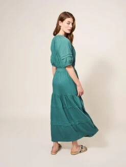 WHITE STUFF Hallie Jersey Midi Dress In MID TEAL 10 WHITE STUFF Hallie Jersey Midi Dress In MID TEAL -Whte Stuffy Store 438703 MID TEAL MB
