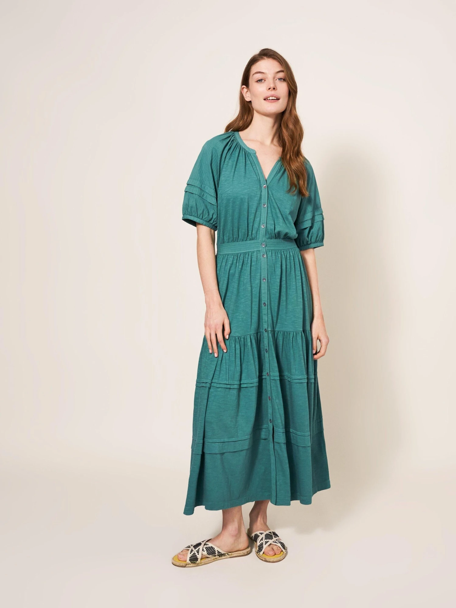 WHITE STUFF Hallie Jersey Midi Dress In MID TEAL 2 WHITE STUFF Hallie Jersey Midi Dress In MID TEAL - Image 2
