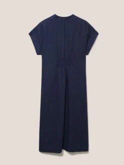 WHITE STUFF Marianne Linen Dress In DARK NAVY -Whte Stuffy Store 438705 DARK NAVY FB