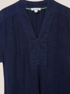 WHITE STUFF Marianne Linen Dress In DARK NAVY -Whte Stuffy Store 438705 DARK NAVY FD