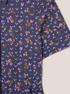 WHITE STUFF Rua Jersey Short Sleeve Shirt Dress In PURPLE MULTI 12 WHITE STUFF Rua Jersey Short Sleeve Shirt Dress In PURPLE MULTI -Whte Stuffy Store 438814 PURPLE MLT FD