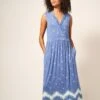 WHITE STUFF Zoe Eco Vero Jersey Dress In BLUE MULTI