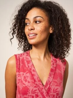 WHITE STUFF Zoe Eco Vero Jersey Dress In RED MULTI 9 WHITE STUFF Zoe Eco Vero Jersey Dress In RED MULTI -Whte Stuffy Store 438815 RED MLT MD