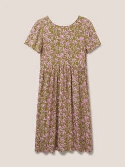 WHITE STUFF Elisa Eco Vero Midi Dress In PINK MULTI -Whte Stuffy Store 438816 PINK MLT FF