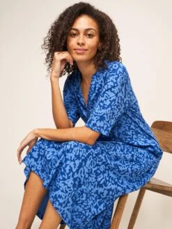 WHITE STUFF Sabina Jersey Dress In BLUE MULTI