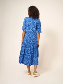 WHITE STUFF Sabina Jersey Dress In BLUE MULTI 10 WHITE STUFF Sabina Jersey Dress In BLUE MULTI -Whte Stuffy Store 438817 BLUE MLT MB