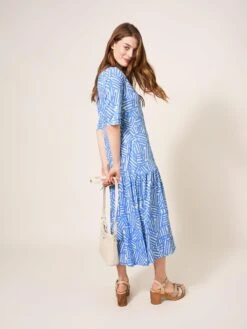 WHITE STUFF Sabina Jersey Dress In BLUE PRINT 9 WHITE STUFF Sabina Jersey Dress In BLUE PRINT -Whte Stuffy Store 438817 BLUE PR MB 1