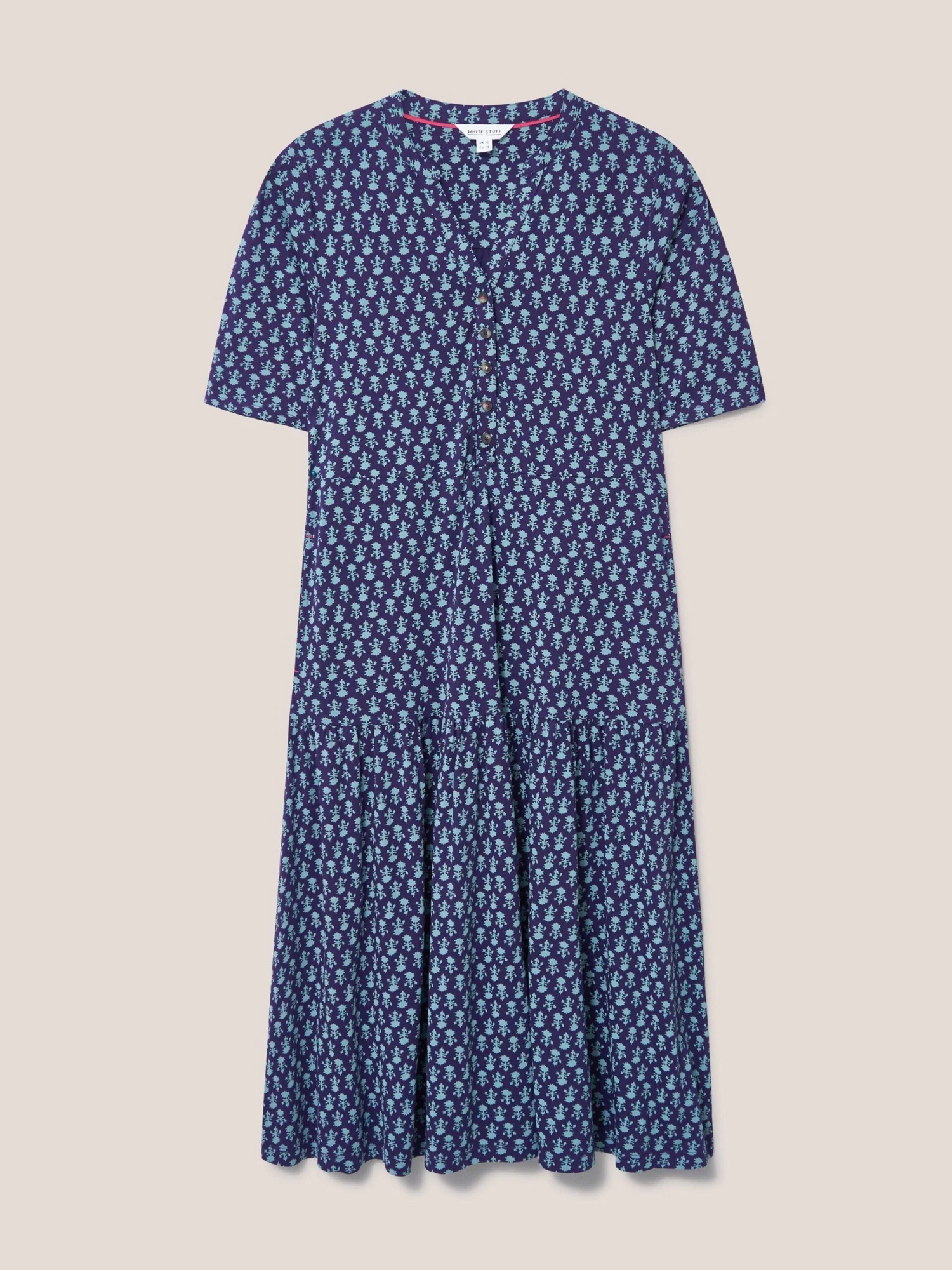 WHITE STUFF Sabina Jersey Dress In NAVY MULTI 5 WHITE STUFF Sabina Jersey Dress In NAVY MULTI - Image 5
