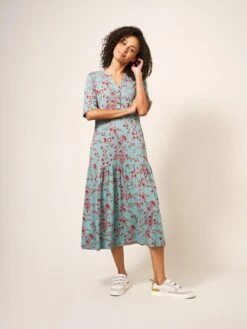 WHITE STUFF Sabina Jersey Dress In TEAL MULTI 7 WHITE STUFF Sabina Jersey Dress In TEAL MULTI -Whte Stuffy Store 438817 TEAL MLT MF