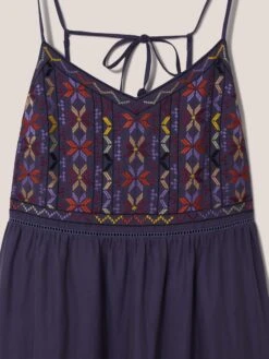 WHITE STUFF Colette Embroidered Midi Dress In PURPLE MULTI 14 WHITE STUFF Colette Embroidered Midi Dress In PURPLE MULTI -Whte Stuffy Store 438819 PURPLE MLT FD