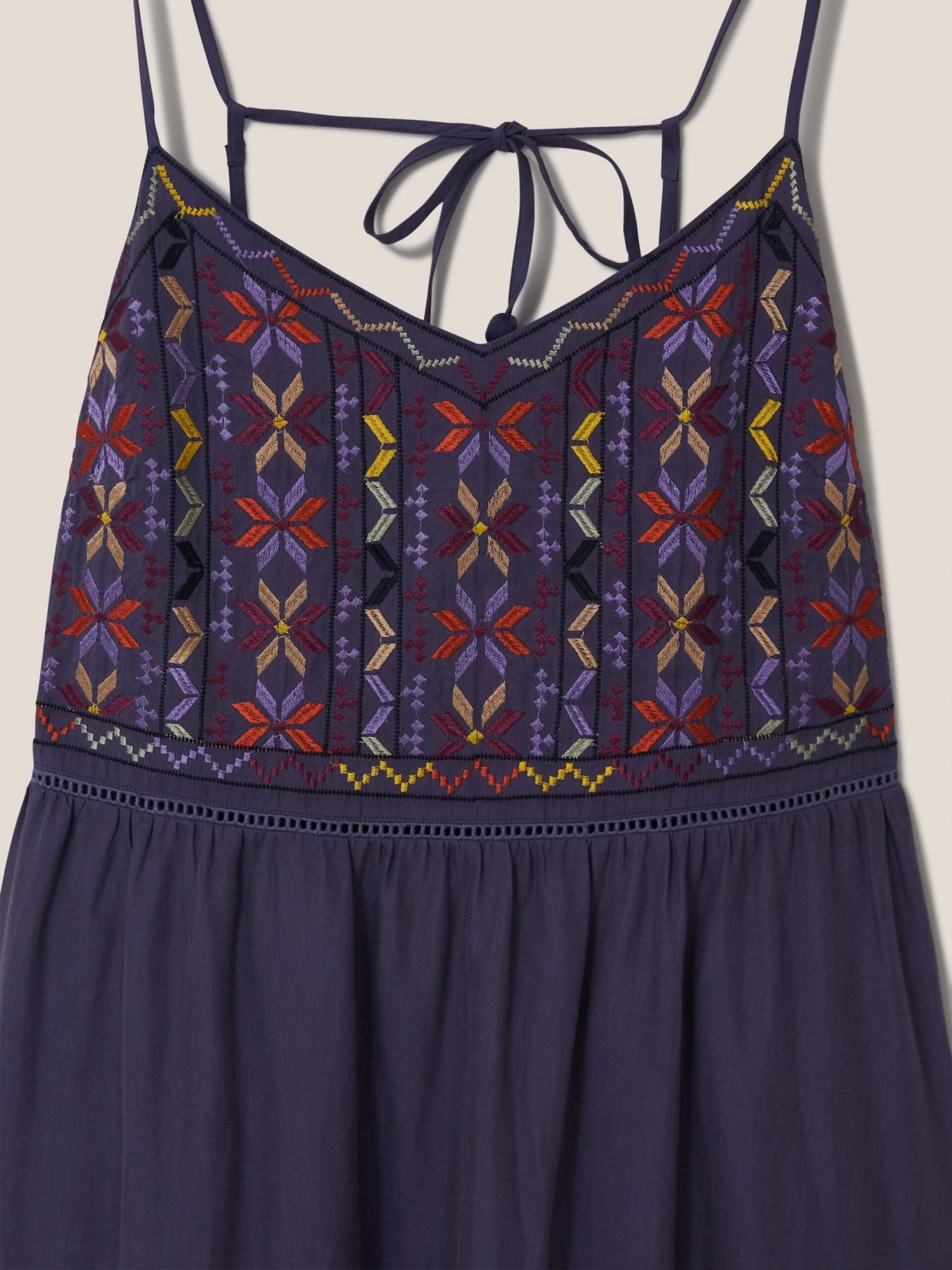 WHITE STUFF Colette Embroidered Midi Dress In PURPLE MULTI 7 WHITE STUFF Colette Embroidered Midi Dress In PURPLE MULTI - Image 7