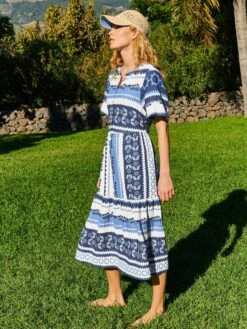 WHITE STUFF Pip Midi Dress In BLUE MULTI