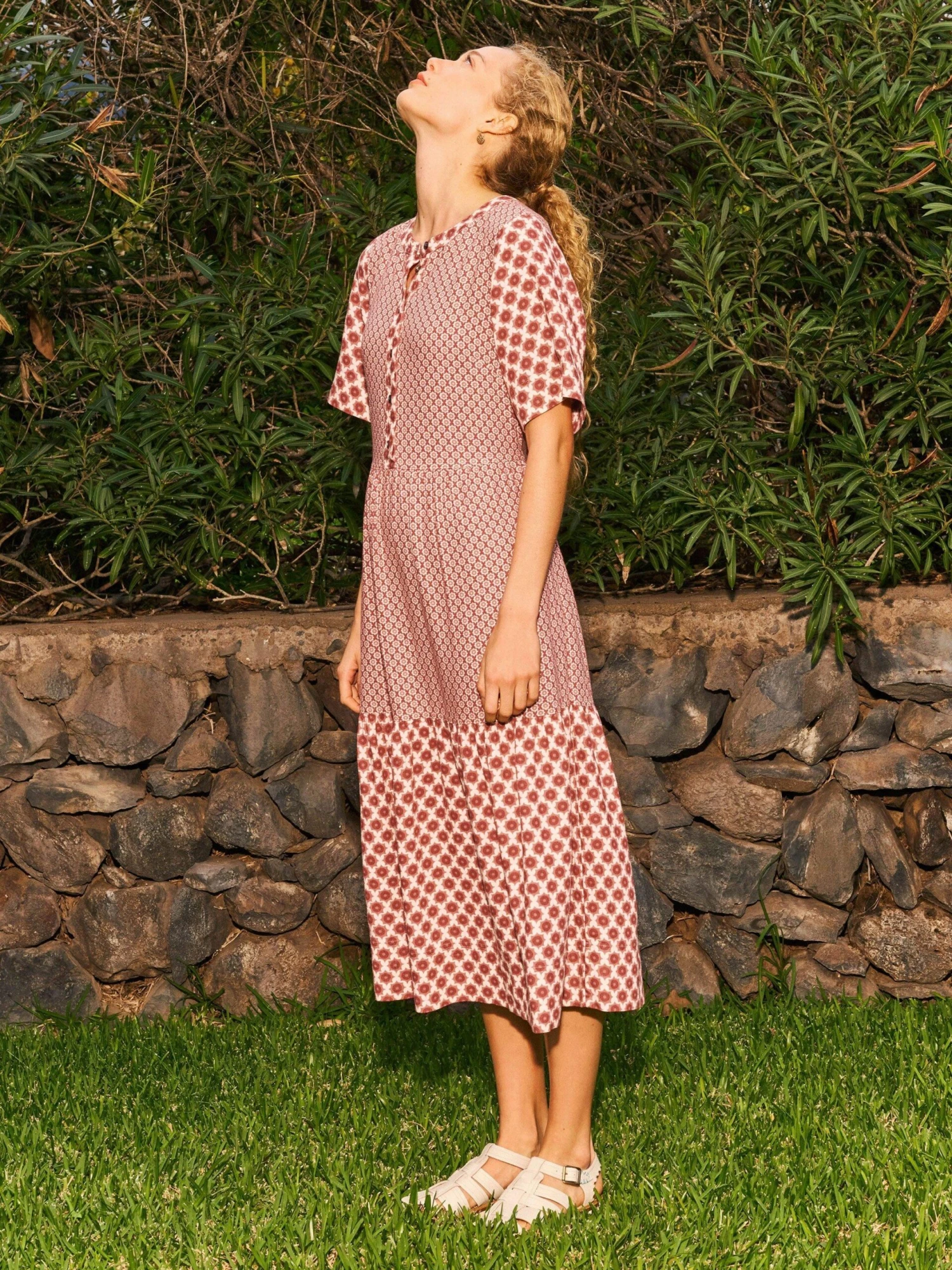 WHITE STUFF Pip Midi Length Dress In RED MULTI 1 WHITE STUFF Pip Midi Length Dress In RED MULTI