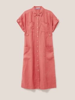 WHITE STUFF Reno Linen Midi Shirt Dress In MID PLUM 13 WHITE STUFF Reno Linen Midi Shirt Dress In MID PLUM -Whte Stuffy Store 438906 MID PLUM FF 1
