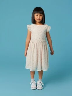 WHITE STUFF Tuelle Star Layered Dress In MID PINK -Whte Stuffy Store 439016 MID PINK MD