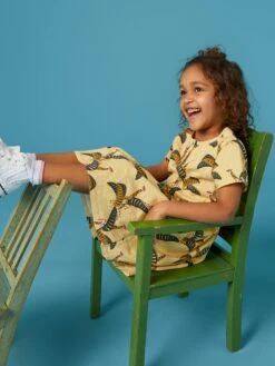 WHITE STUFF Casey Printed SS Dress In YELLOW MULTI