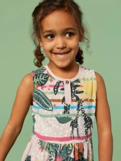 WHITE STUFF Casey Striped Sleeveless Dress In NATURAL MULTI