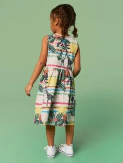 WHITE STUFF Casey Striped Sleeveless Dress In NATURAL MULTI -Whte Stuffy Store 439029 NAT MLT MB