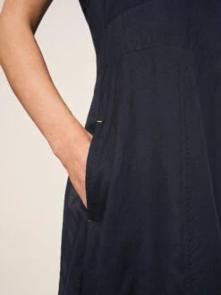 WHITE STUFF Sophia Cotton Midi Dress In PURE BLACK 6 WHITE STUFF Sophia Cotton Midi Dress In PURE BLACK -Whte Stuffy Store 439031 PURE BLK MD