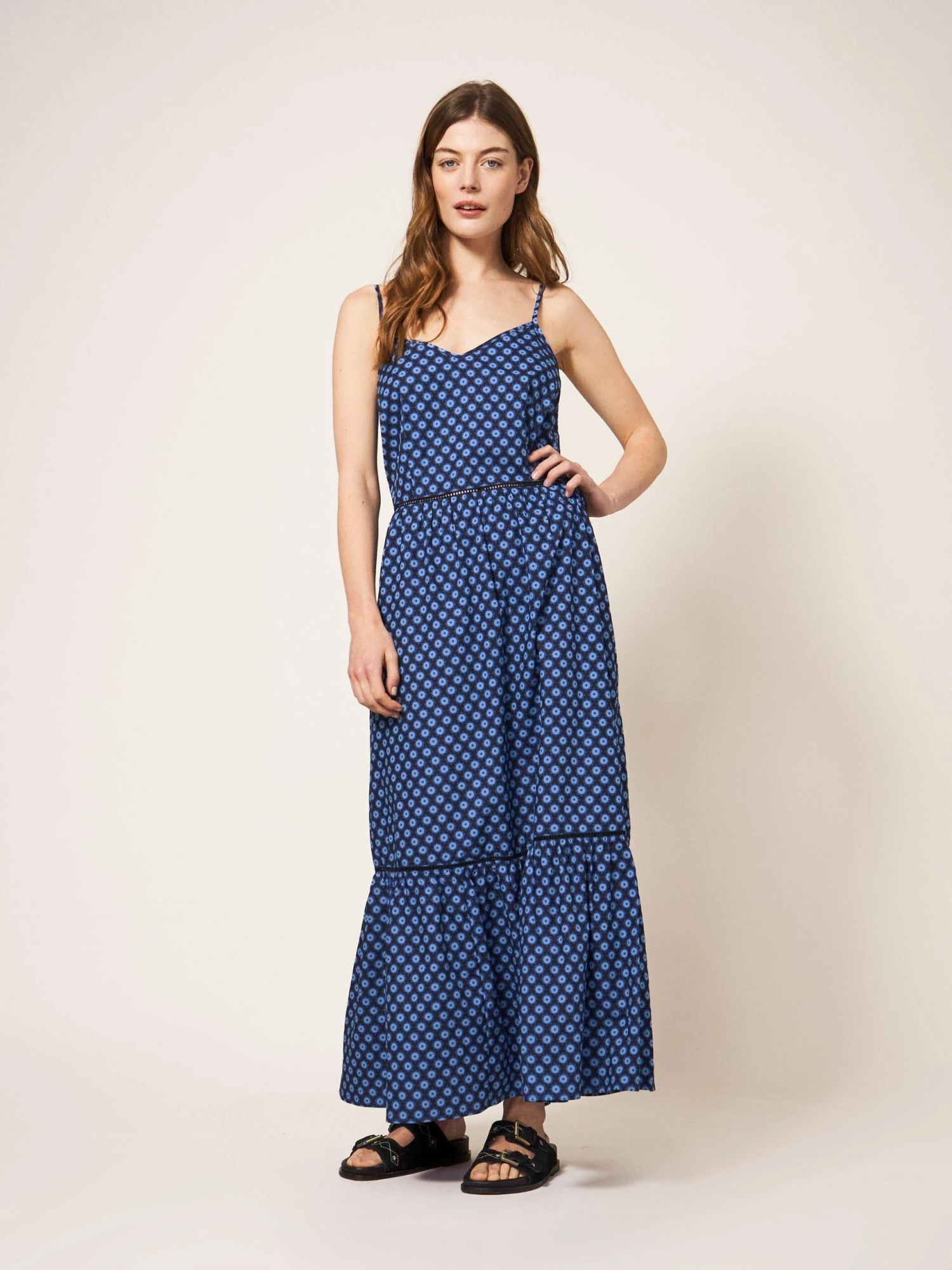 WHITE STUFF Skylar Cotton Maxi Dress In BLUE MULTI 2 WHITE STUFF Skylar Cotton Maxi Dress In BLUE MULTI - Image 2