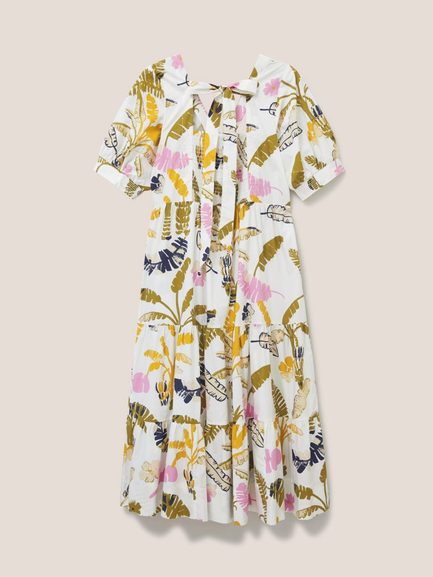 WHITE STUFF Jolene Cotton Midi Dress In WHITE MULTI 8 WHITE STUFF Jolene Cotton Midi Dress In WHITE MULTI - Image 8