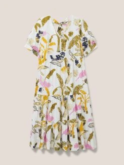 WHITE STUFF Jolene Cotton Midi Dress In WHITE MULTI 13 WHITE STUFF Jolene Cotton Midi Dress In WHITE MULTI -Whte Stuffy Store 439117 WHITE MLT FF