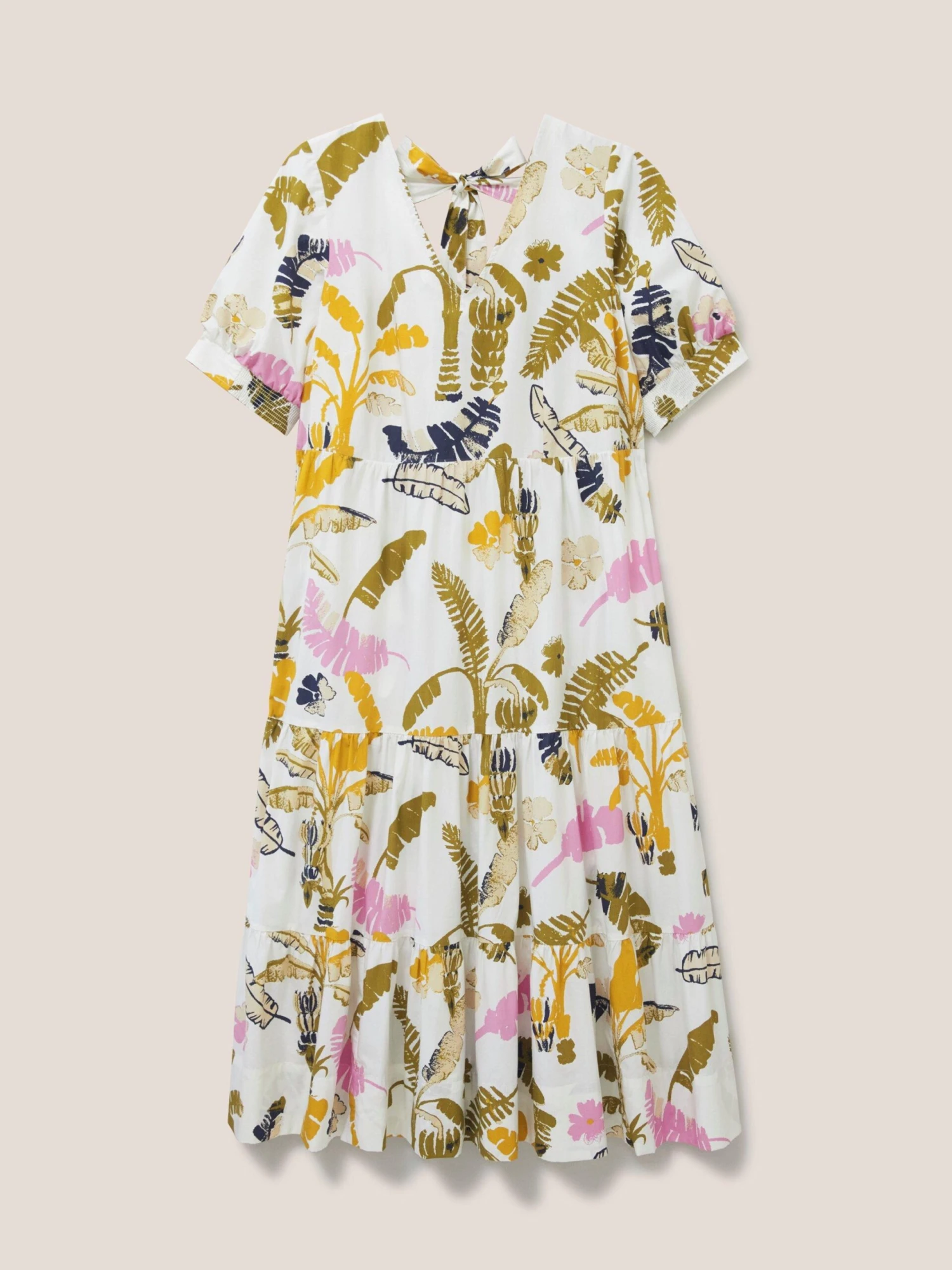 WHITE STUFF Jolene Cotton Midi Dress In WHITE MULTI 6 WHITE STUFF Jolene Cotton Midi Dress In WHITE MULTI - Image 6