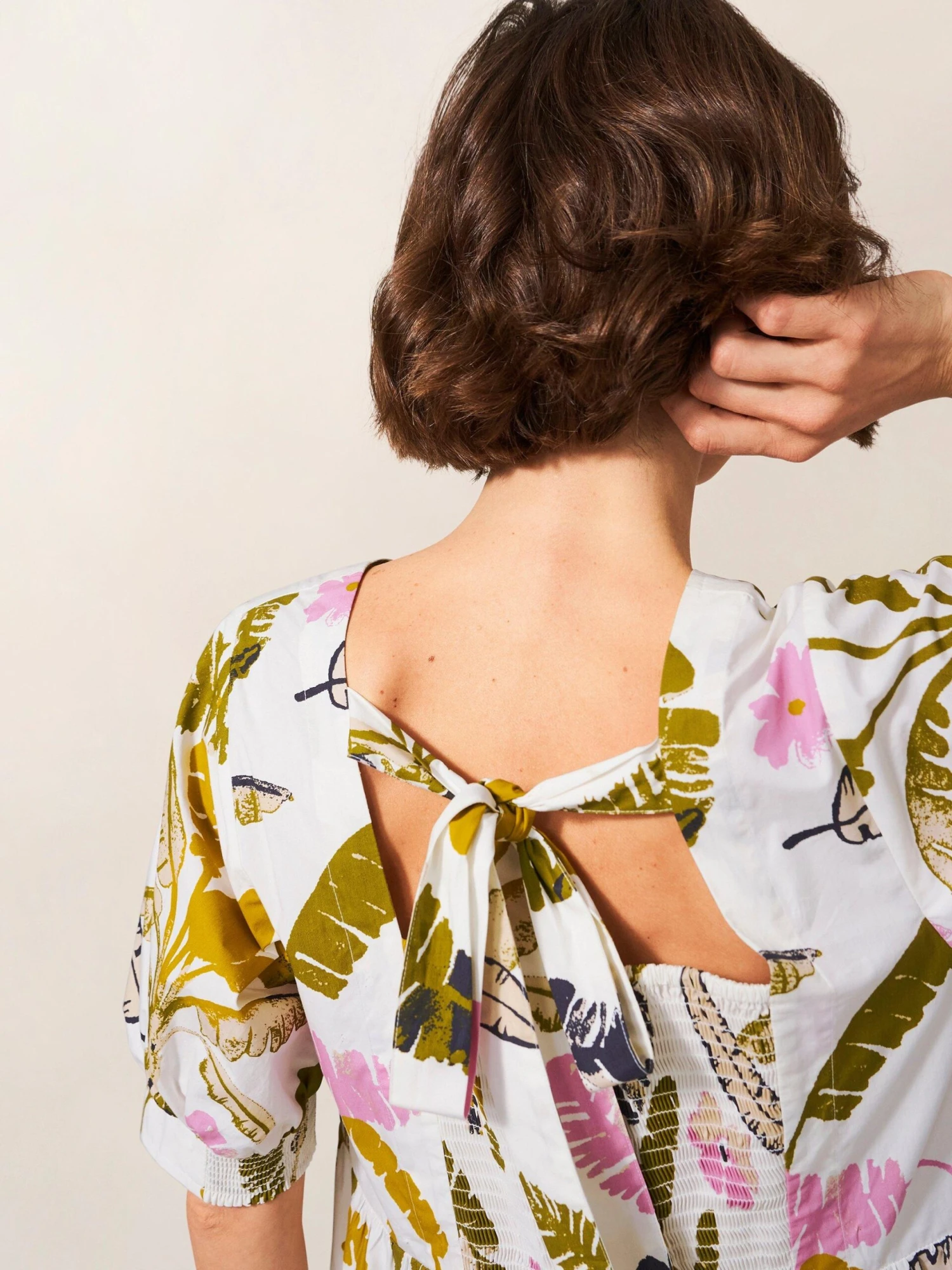 WHITE STUFF Jolene Cotton Midi Dress In WHITE MULTI 4 WHITE STUFF Jolene Cotton Midi Dress In WHITE MULTI - Image 4