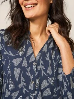 WHITE STUFF Naya Jersey Midi Dress In NAVY MULTI -Whte Stuffy Store 439119 NAVY MULTI MD