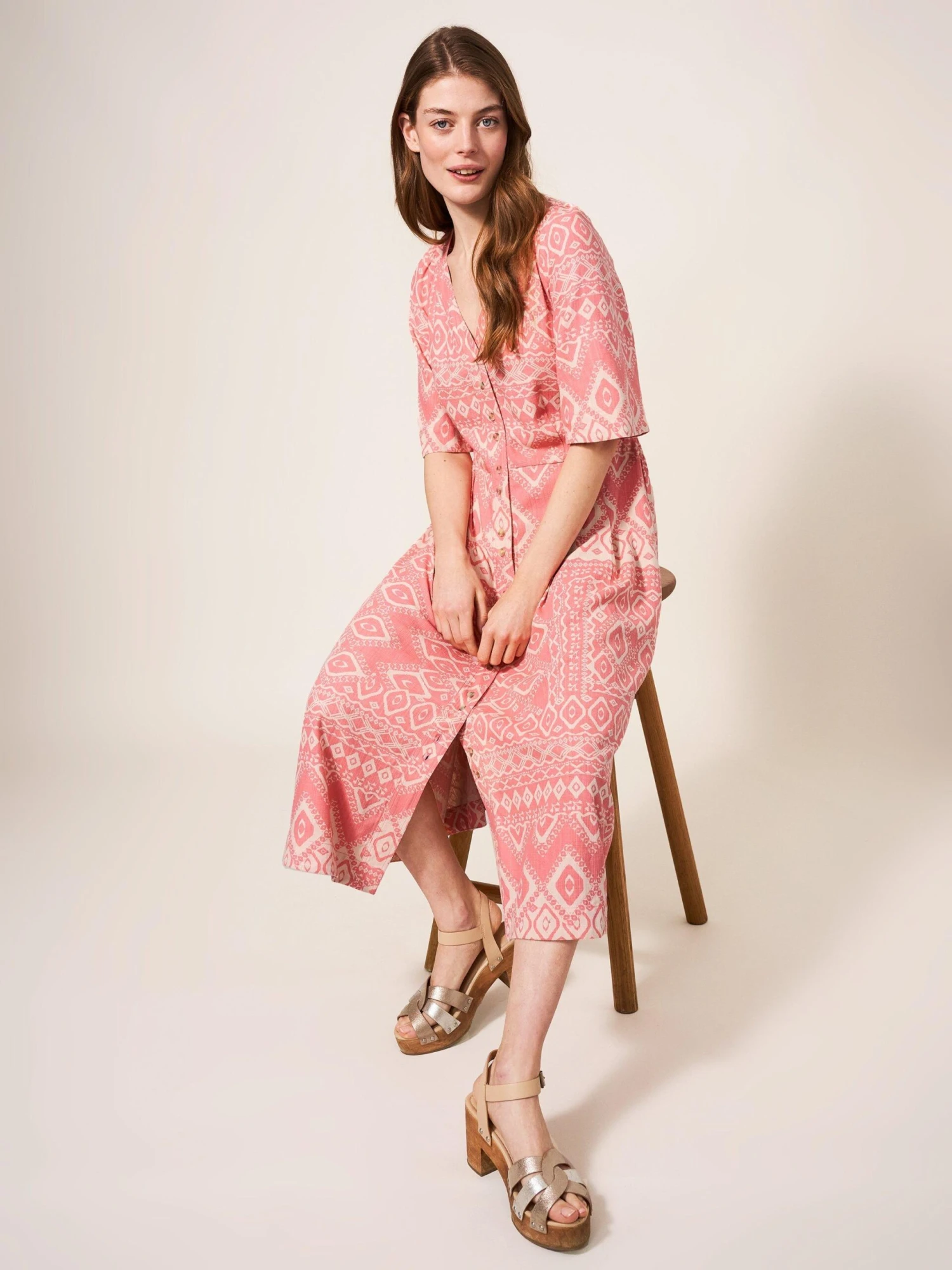 WHITE STUFF Izzie Versatile Midi Dress In RED MULTI 2 WHITE STUFF Izzie Versatile Midi Dress In RED MULTI - Image 2