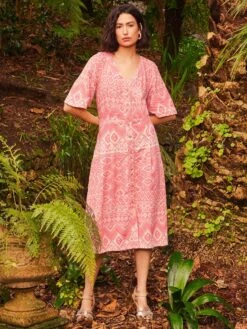 Whte Stuffy Store 33 WHITE STUFF Izzie Versatile Midi Dress In RED MULTI