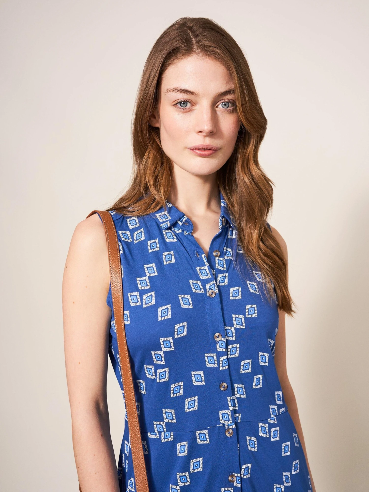 WHITE STUFF Rua Sleeveless Jersey Dress In NAVY PRINT 4 WHITE STUFF Rua Sleeveless Jersey Dress In NAVY PRINT - Image 4