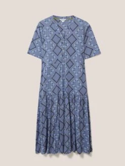 WHITE STUFF Sabina Jersey Midi Dress In BLUE MULTI 11 WHITE STUFF Sabina Jersey Midi Dress In BLUE MULTI -Whte Stuffy Store 439509 BLUE MLT FF