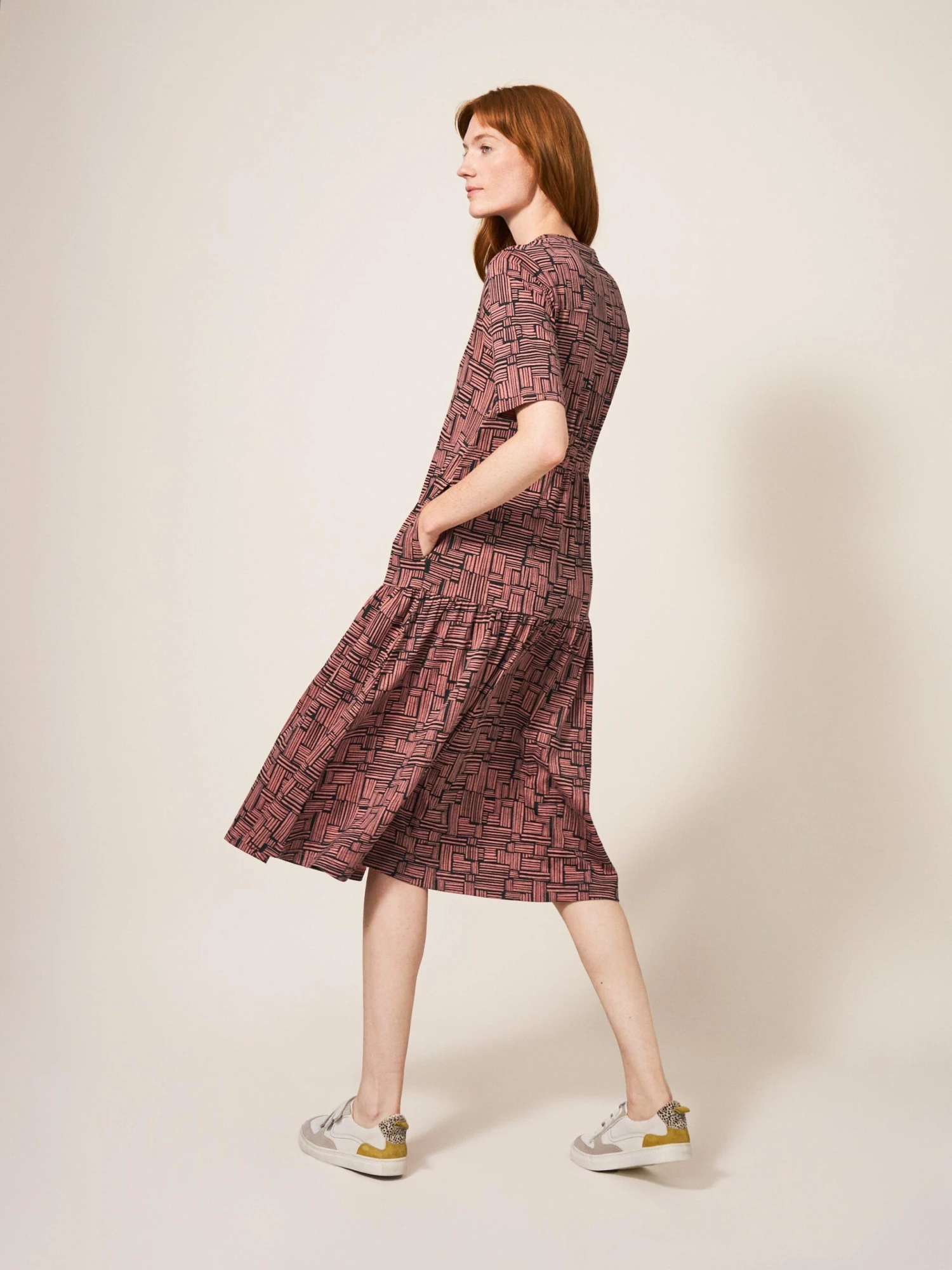 WHITE STUFF Sabina Jersey Midi Dress In RED MULTI 4 WHITE STUFF Sabina Jersey Midi Dress In RED MULTI - Image 4