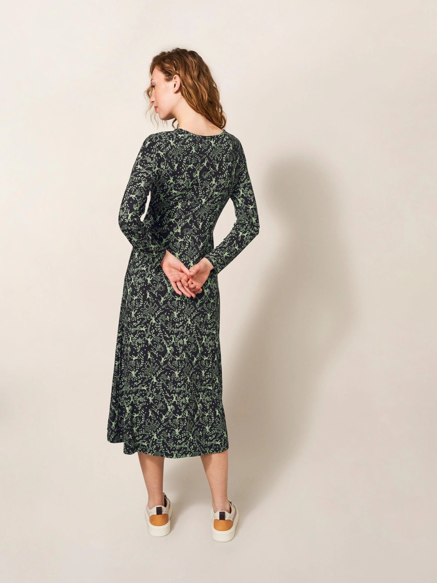 WHITE STUFF Madeline Jersey Dress In BLACK MULTI 4 WHITE STUFF Madeline Jersey Dress In BLACK MULTI - Image 4