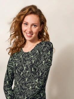 WHITE STUFF Madeline Jersey Dress In BLACK MULTI -Whte Stuffy Store 439549 BLK MLT MD 1