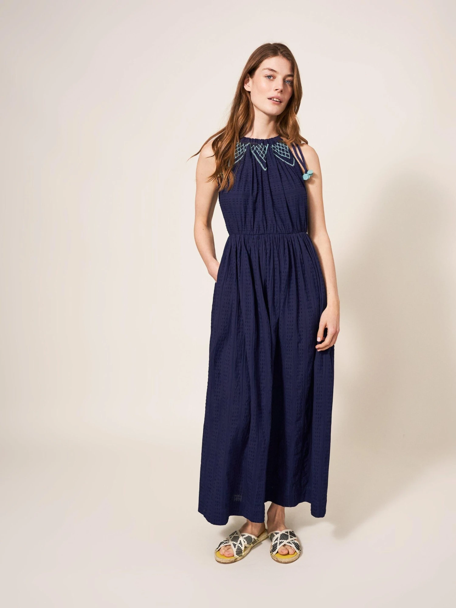 WHITE STUFF Lulee Cotton Maxi Dress In NAVY MULTI 2 WHITE STUFF Lulee Cotton Maxi Dress In NAVY MULTI - Image 2