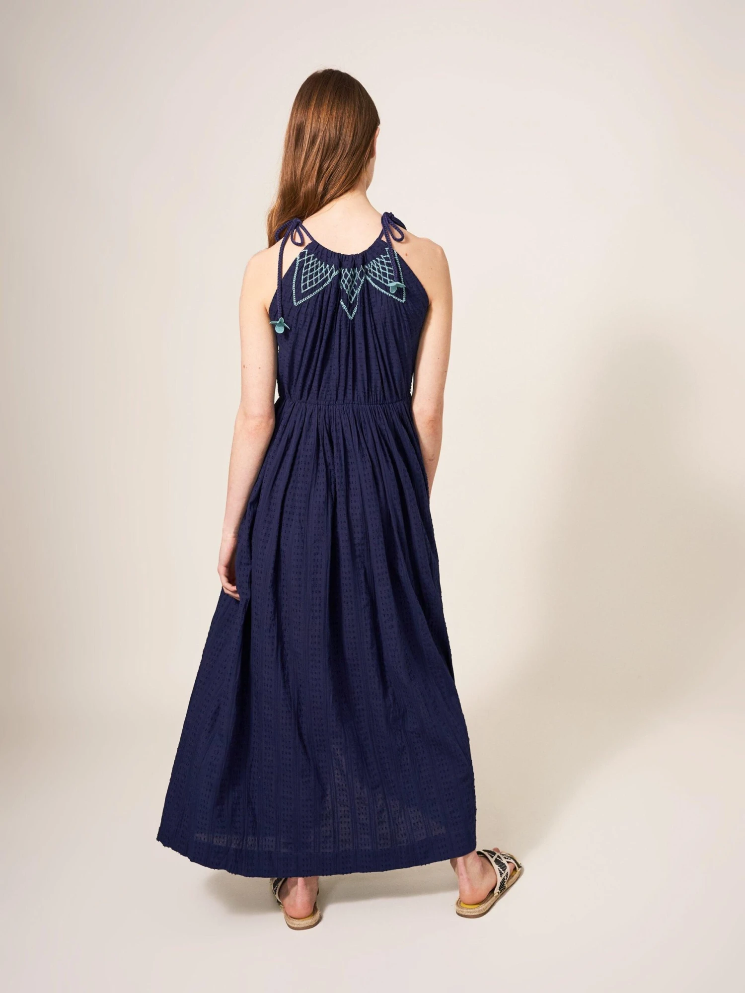 WHITE STUFF Lulee Cotton Maxi Dress In NAVY MULTI 5 WHITE STUFF Lulee Cotton Maxi Dress In NAVY MULTI - Image 5